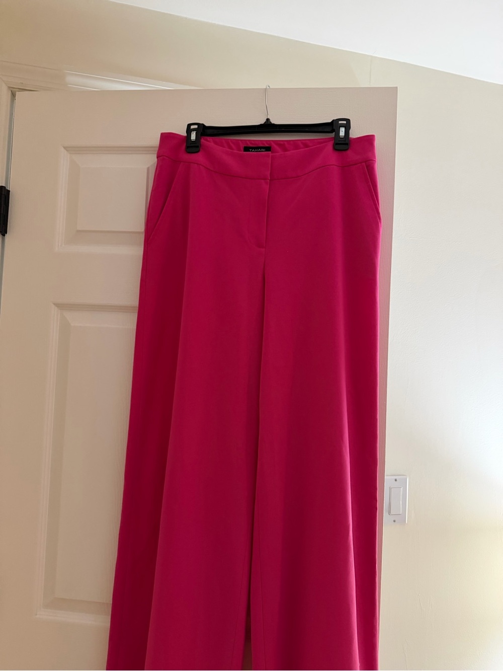 Tahari ASL Hot Pink Wide-Leg Pants